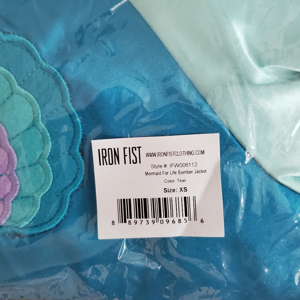 🧜‍♀Iron Fist Mermaid For Life Bomber Jacket🧜‍♀️ - Picture 5 of 16